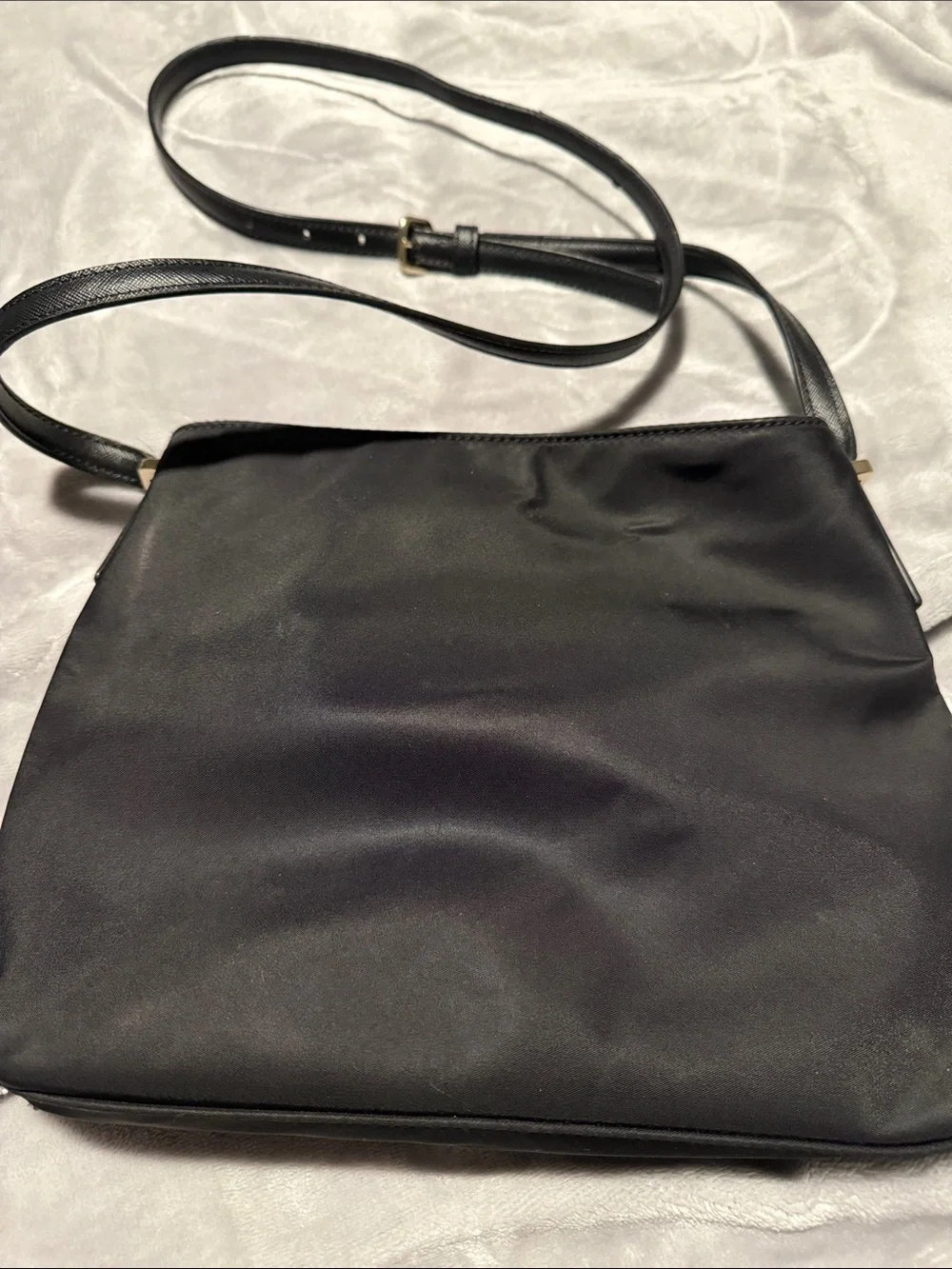 kate spade Black Nylon Crossbody with Gold Hardware